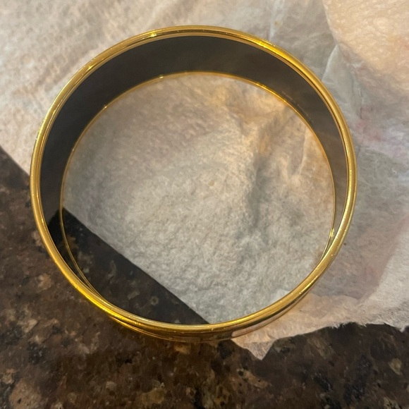 Hermes authentic Cloisonne Perfume Bottle Pattern Bangle Bracelet with Box red - Picture 11 of 13